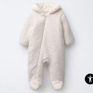 Zara Cream Kids One Piece Bodysuit